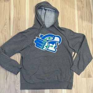 Casual Industries Womens Sweatshirt Hoodie VTG Seattle Seahawks Logo XS